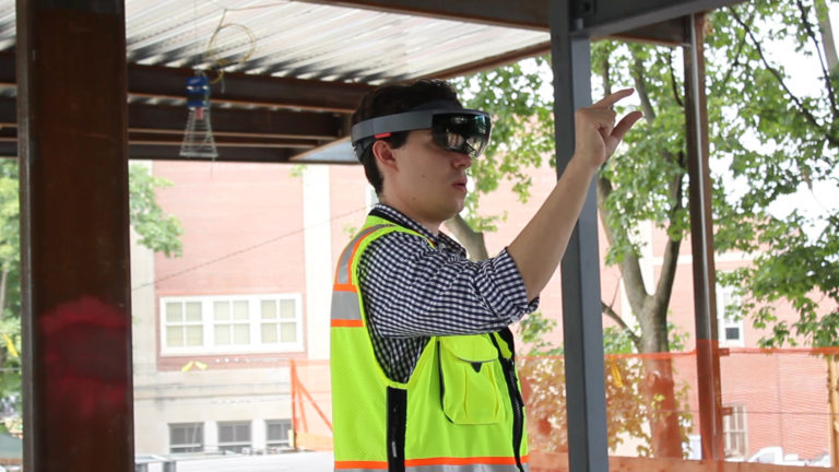 Gilbane construction and augmented reality work together on a project
